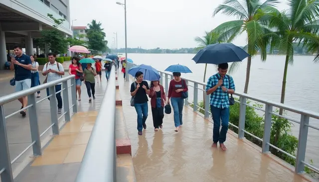 Flood risk prompts travellers in Nakhon Phanom to stay alert as Mekong rises