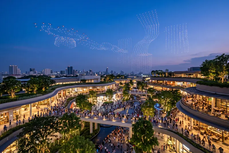 Happitat’s record-breaking drone display marks a new era for immersive Bangkok destinations